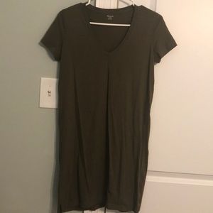 Olive green T-shirt dress